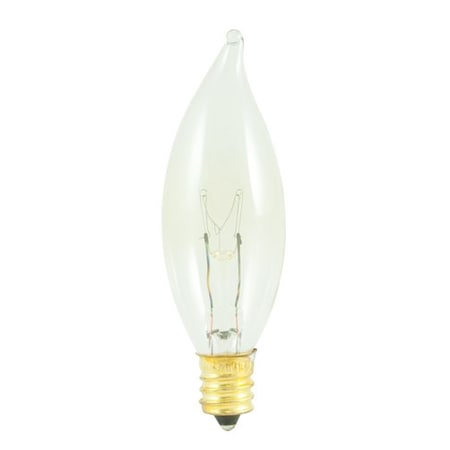 Bulbrite 25w Dimmable Clear CA8 Incandescent Light Bulbs Candelabra (E12) Base, 2700K Warm White Light, 50PK 861988
